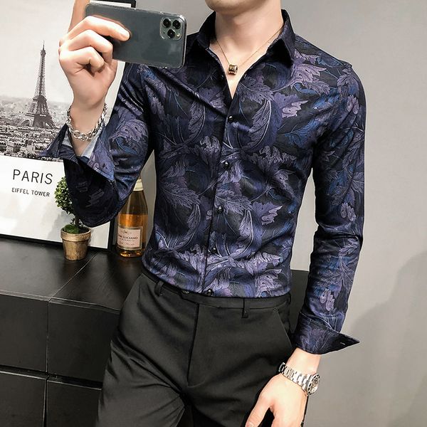 2021 new british style gentlemen business shirts men's clothes autumn fashion digital print long thin sleeve fit formal blouse wear 0fi, Black;brown
2021 new british style gentlemen business shirts men's clothes autumn fashion digital print long thin sleeve fit formal blouse wear 0fi, Black;brown
