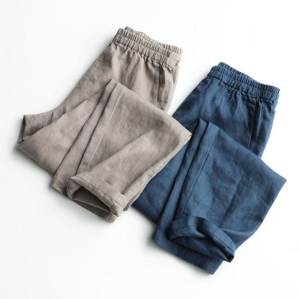 women's pants & capris pure linen comfortable elastic waist fit all-match 255, Black;white
women's pants & capris pure linen comfortable elastic waist fit all-match 255, Black;white