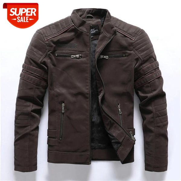 Autumn Winter Motorcycle PU Leather Jacket Men 2020 Vintage embroidery Fleece Warm Multi-pocket Leather Coat Male European Size #i92o, Black;brown
Autumn Winter Motorcycle PU Leather Jacket Men 2020 Vintage embroidery Fleece Warm Multi-pocket Leather Coat Male European Size #i92o, Black;brown