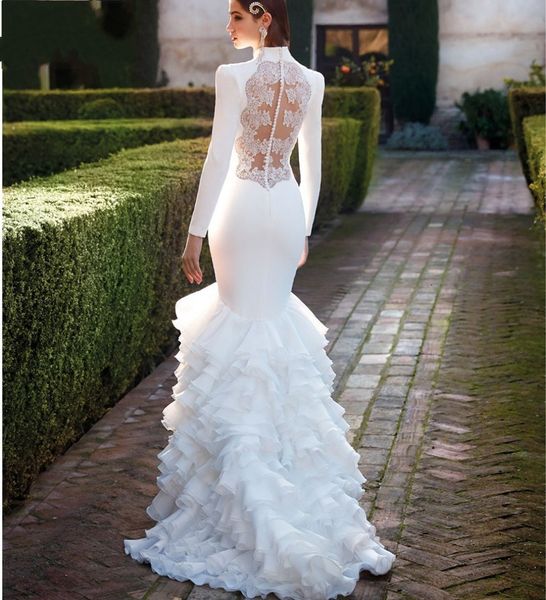 tiered 2021 new mermaid wedding long sleeves satin gorgeous bridal gowns custom made vestidos de mairee 745y, White
tiered 2021 new mermaid wedding long sleeves satin gorgeous bridal gowns custom made vestidos de mairee 745y, White