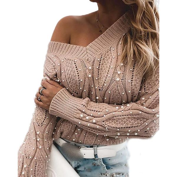 women's sweaters plus size winter long sleeve pearl women knit sweater korean 2021 lady autumn beading v neck hollow knitted pullover s, White;black
women's sweaters plus size winter long sleeve pearl women knit sweater korean 2021 lady autumn beading v neck hollow knitted pullover s, White;black