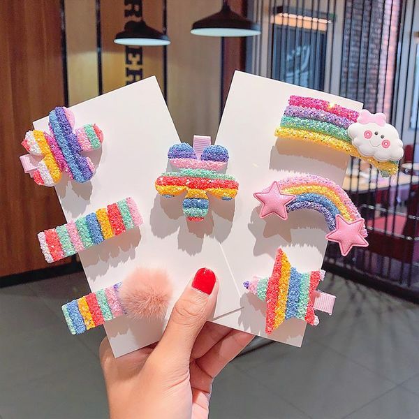 hair accessories 3/5pcs/set hairpin barrettes for girls women cute rainbow star flower sweet bb clips children fashion, Slivery;white
hair accessories 3/5pcs/set hairpin barrettes for girls women cute rainbow star flower sweet bb clips children fashion, Slivery;white
