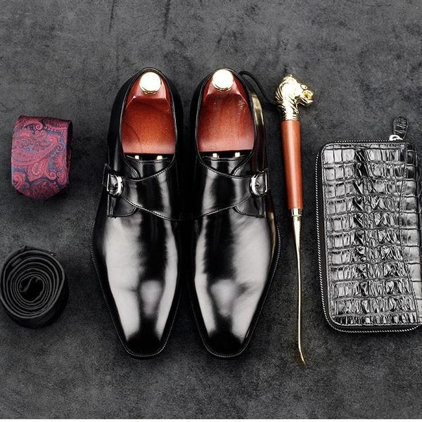 dress shoes men's pointed-toe pu leather with metal buckle fashion trend classic all-match everyday casual ka047, Black
dress shoes men's pointed-toe pu leather with metal buckle fashion trend classic all-match everyday casual ka047, Black
