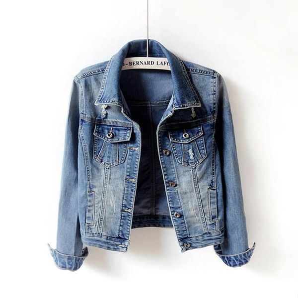 women's jackets type of cultivate one's morality spring hole long-sleeved jean jacket female brief paragraph coat cowboy clothing, Black;brown
women's jackets type of cultivate one's morality spring hole long-sleeved jean jacket female brief paragraph coat cowboy clothing, Black;brown