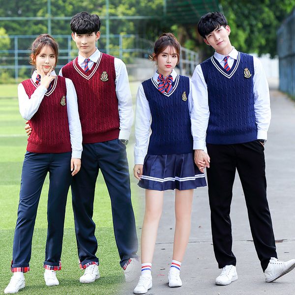 winter japan school uniforms suit for girl and boy sweater shirt pants korean female students college class clothes set, White
winter japan school uniforms suit for girl and boy sweater shirt pants korean female students college class clothes set, White