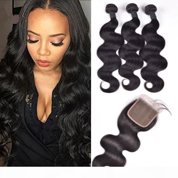 elibess virgin brazilian human hair 10inch-28inch body wave 3 bundles with 4*4 closure, Black
elibess virgin brazilian human hair 10inch-28inch body wave 3 bundles with 4*4 closure, Black
