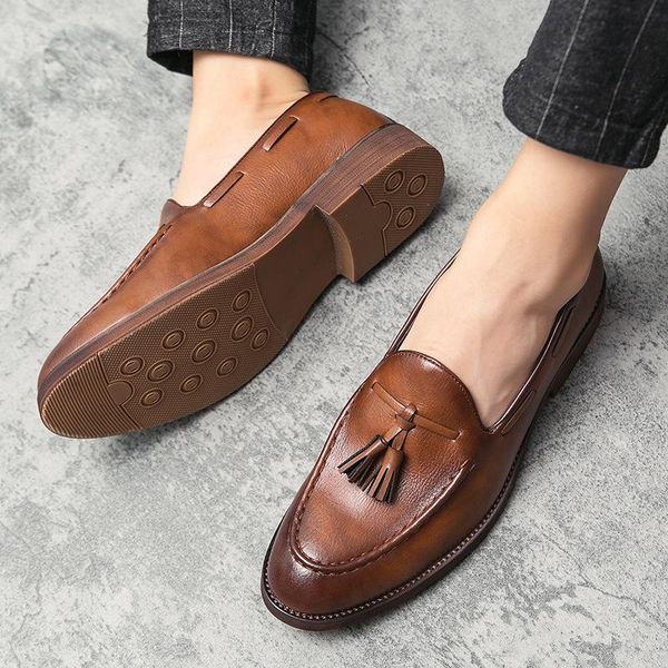dress shoes casual business men's british pointed toe loafers slip-on wedding barber size 38-47, Black
dress shoes casual business men's british pointed toe loafers slip-on wedding barber size 38-47, Black