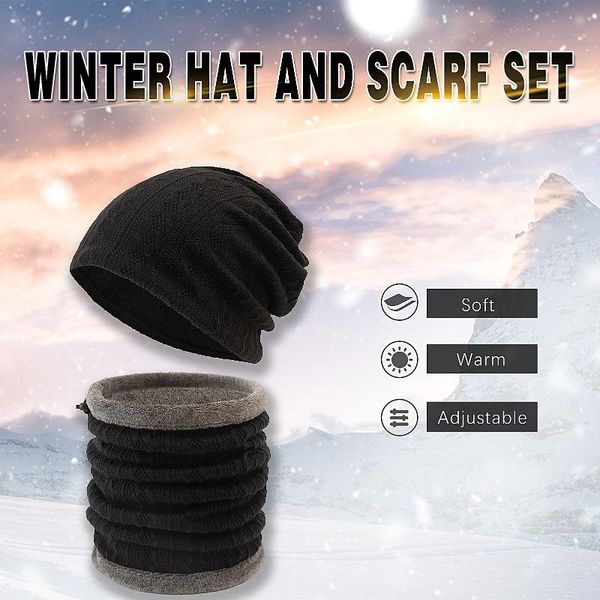 cycling caps & masks men winter hat scarf set warm knit thick cap neck warmer gaiter women, Black
cycling caps & masks men winter hat scarf set warm knit thick cap neck warmer gaiter women, Black