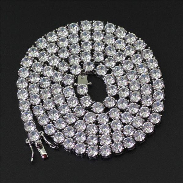 chains hip hop 1 row 4 prong cz stone tennis chain 3/4/5mm bling iced out gold color cubic zircon necklace for men women jewelry, Silver
chains hip hop 1 row 4 prong cz stone tennis chain 3/4/5mm bling iced out gold color cubic zircon necklace for men women jewelry, Silver
