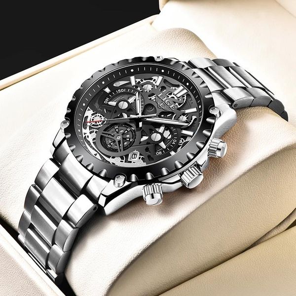 wristwatches lige men watch fashion military sports chronograph waterproof hollow quartz reloj hombre, Slivery;brown
wristwatches lige men watch fashion military sports chronograph waterproof hollow quartz reloj hombre, Slivery;brown