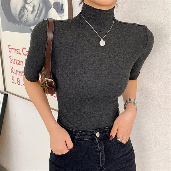 women's t-shirt hzirip minimalist women arrival 2021 short sleeves solid large turtleneck basic korea brief, White
women's t-shirt hzirip minimalist women arrival 2021 short sleeves solid large turtleneck basic korea brief, White