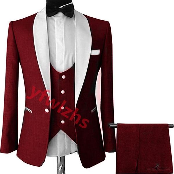 men's suits & blazers arrival one button groomsmen shawl lapel groom tuxedos men wedding/prom blazer ( jacket+pants+vest+tie) c275, White;black
men's suits & blazers arrival one button groomsmen shawl lapel groom tuxedos men wedding/prom blazer ( jacket+pants+vest+tie) c275, White;black