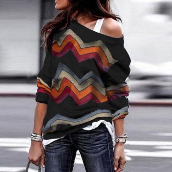 women's t-shirt long sleeves sweatshirts ladies' striped casual tee shirts autumn base fashion o-neck loose t-shirts, White
women's t-shirt long sleeves sweatshirts ladies' striped casual tee shirts autumn base fashion o-neck loose t-shirts, White