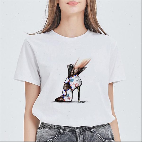 summer women t shirt tee short sleeve graphic high heel printed female t shirts streetwear women clothes, White
summer women t shirt tee short sleeve graphic high heel printed female t shirts streetwear women clothes, White