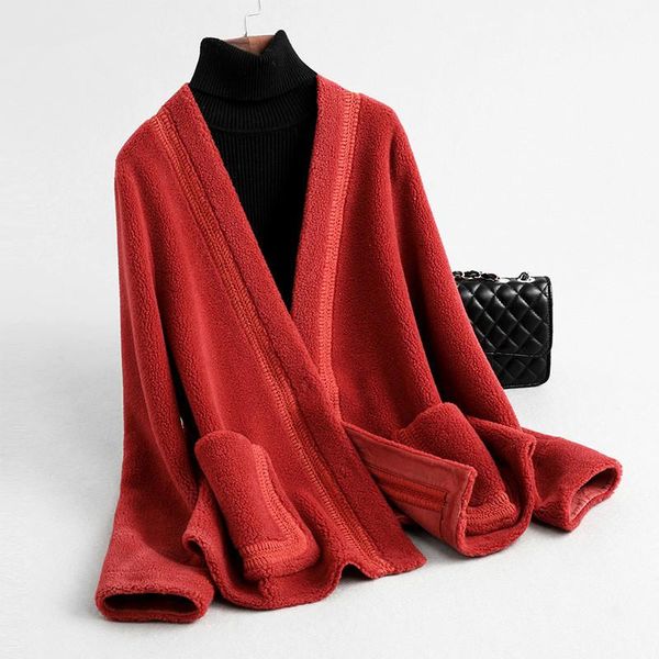women's fur & faux coat real female sheep shearling korean jackets 2021 autumn winter jacket women wool coats abrigo mujer my3527 s, Black
women's fur & faux coat real female sheep shearling korean jackets 2021 autumn winter jacket women wool coats abrigo mujer my3527 s, Black