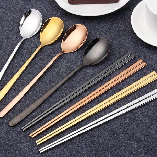 1 pair chinese chopsticks 304 stainless steel sticks spoon reusable tableware tools christmas gift korean dinnerware set
1 pair chinese chopsticks 304 stainless steel sticks spoon reusable tableware tools christmas gift korean dinnerware set
