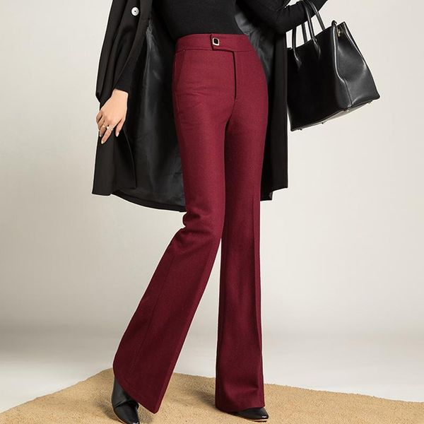 women's pants & capris 2021 winter woman high waisted wine red woolen flare , fall women clothing 3xl wool trousers, Black;white
women's pants & capris 2021 winter woman high waisted wine red woolen flare , fall women clothing 3xl wool trousers, Black;white
