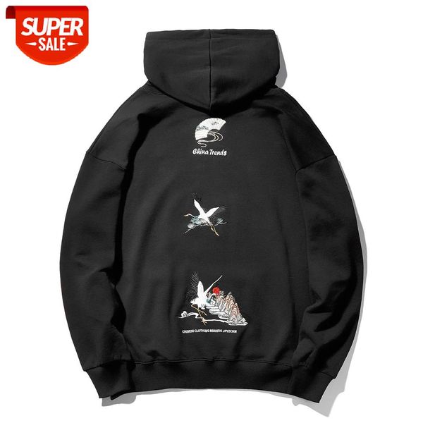 men embroidery crane fan hooded pullover mens cotton loose autumn winter harajuku hoodie swatshirt hip hop streetwear hoodie #1o57, Black
men embroidery crane fan hooded pullover mens cotton loose autumn winter harajuku hoodie swatshirt hip hop streetwear hoodie #1o57, Black