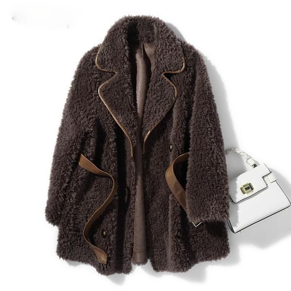 women's fur & faux 2021 winter women real granule sheep shearing coat lady loose warm thick overcoat female elegant lambs wool jacket k, Black
women's fur & faux 2021 winter women real granule sheep shearing coat lady loose warm thick overcoat female elegant lambs wool jacket k, Black