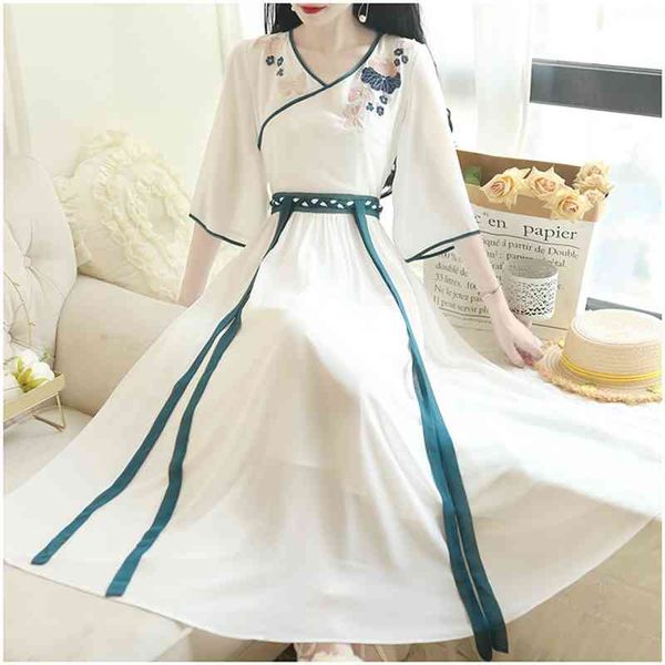 fashion brand chiffon women's summer 2021 new style embroidered cheongsam hanfu slim dress, Black;gray
fashion brand chiffon women's summer 2021 new style embroidered cheongsam hanfu slim dress, Black;gray
