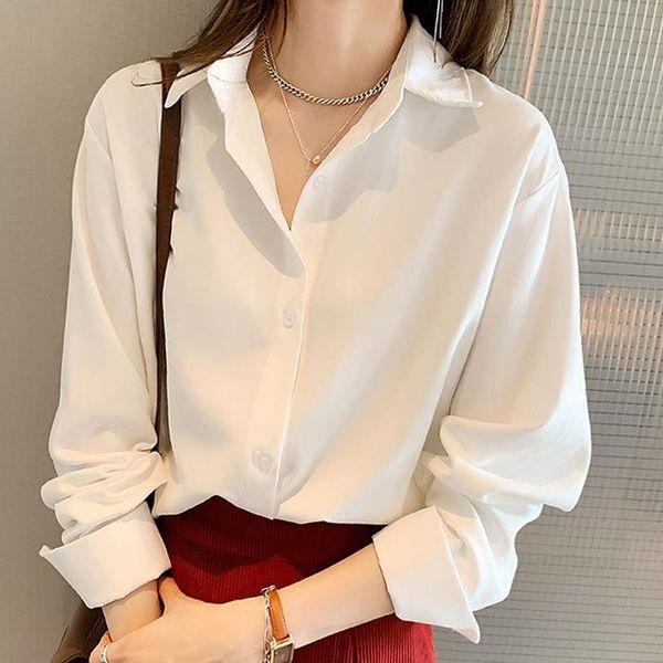 women's blouses & shirts white shirt spring 2021 design solid loose long-sleeved stacked elegant basical lady blouse
women's blouses & shirts white shirt spring 2021 design solid loose long-sleeved stacked elegant basical lady blouse