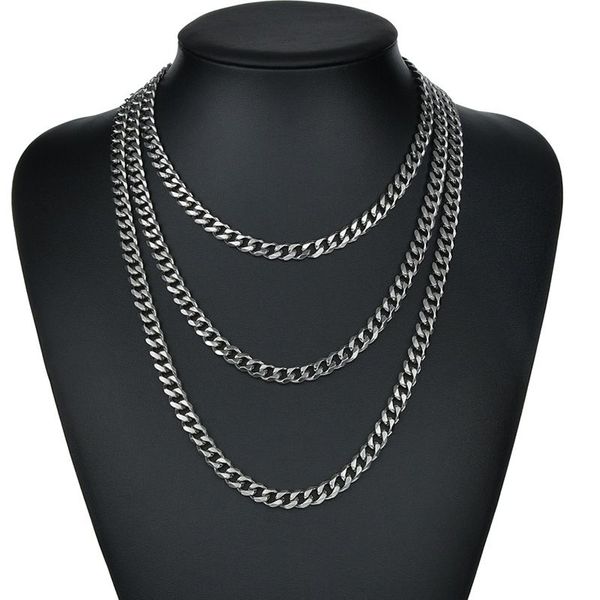 punk cuban chain necklace for men women basic stainless steel curb link chain chokers vintage gold tone solid metal collar gift, Silver
punk cuban chain necklace for men women basic stainless steel curb link chain chokers vintage gold tone solid metal collar gift, Silver