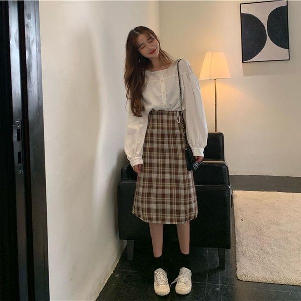 skirts 2021 women's clothing korean style sense of design niche white shirt plaid skirt two-piece suit fashion, Black
skirts 2021 women's clothing korean style sense of design niche white shirt plaid skirt two-piece suit fashion, Black