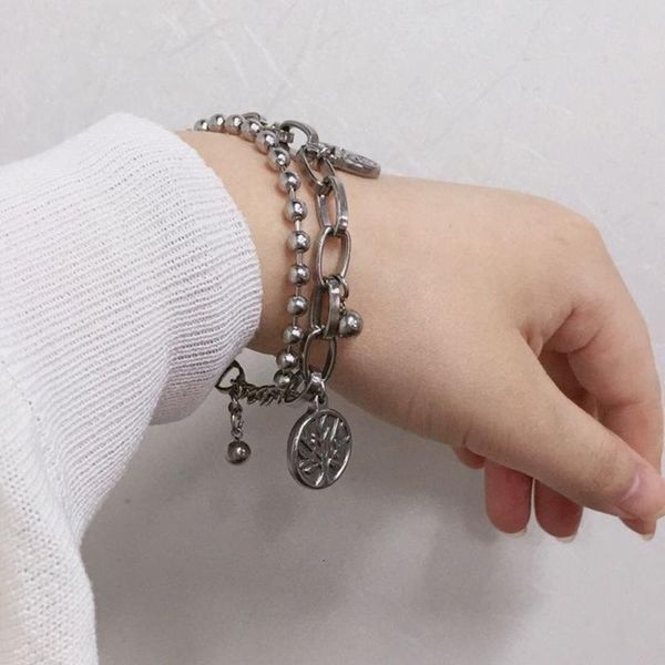 link, chain girl's dark stainless steel double-layer tree of life love peach heart virgin jesus cross pendant bracelet men women friend, Black
link, chain girl's dark stainless steel double-layer tree of life love peach heart virgin jesus cross pendant bracelet men women friend, Black