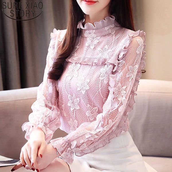 korean fashion clothing blouse women lace ol solid stand butterfly sleeve ruffles pink blusas ladies 7905 50 210528, White
korean fashion clothing blouse women lace ol solid stand butterfly sleeve ruffles pink blusas ladies 7905 50 210528, White