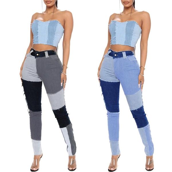 women's jeans chronstyle women color patchwork stretch high waist denim trousers pockets casual fashion bottoms 2021, Blue
women's jeans chronstyle women color patchwork stretch high waist denim trousers pockets casual fashion bottoms 2021, Blue