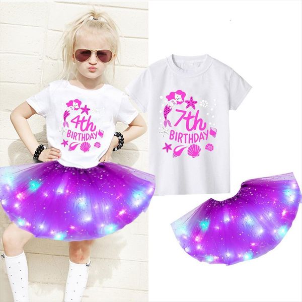 summer kids short sleeve cartoon t shirt luminous skirt hairpin girl party dress a birthday present tutu dresses children set, White
summer kids short sleeve cartoon t shirt luminous skirt hairpin girl party dress a birthday present tutu dresses children set, White