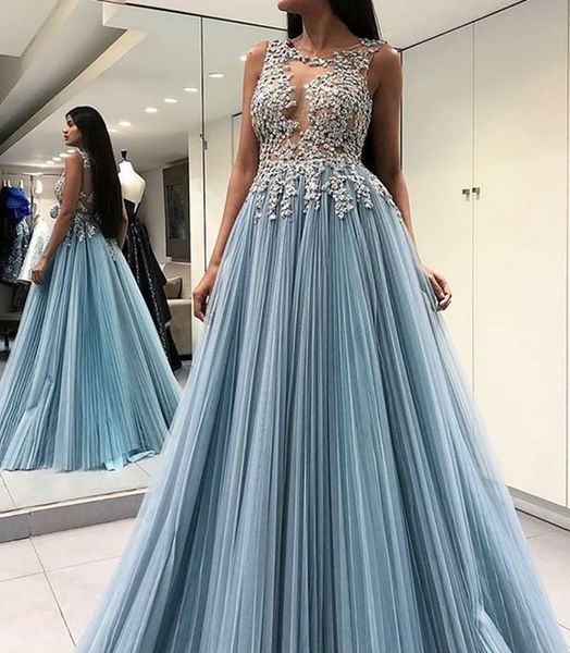 Gorgeous A-Line Evening Party Pleat Chiffon Scoop Sky Blue Open Back Long Formal Prom Dress With Appliques Prom Gown, Custom
Gorgeous A-Line Evening Party Pleat Chiffon Scoop Sky Blue Open Back Long Formal Prom Dress With Appliques Prom Gown, Custom