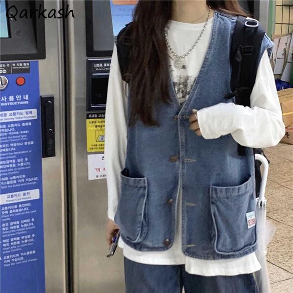 women's vests women denim all-match single-breasted fashion harajuku korean chic streetwear student jacket loose outwear simple hip hop, Black;white
women's vests women denim all-match single-breasted fashion harajuku korean chic streetwear student jacket loose outwear simple hip hop, Black;white