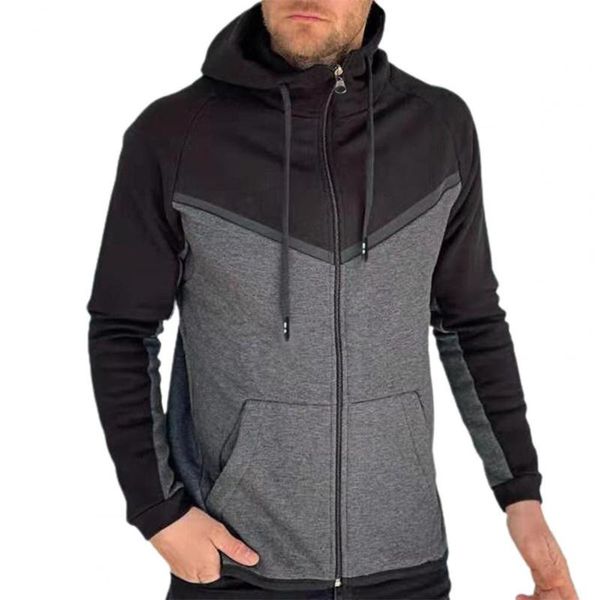men's hoodies & sweatshirts autumn hoodie men jacket drawstring camouflage contrast colors stand collar warm coat for winter, Black
men's hoodies & sweatshirts autumn hoodie men jacket drawstring camouflage contrast colors stand collar warm coat for winter, Black