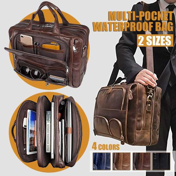 briefcases men's retro leather briefcase business handbag large capacity multi-pocket waterproof 15.6-inch laptravel bag satchel
briefcases men's retro leather briefcase business handbag large capacity multi-pocket waterproof 15.6-inch laptravel bag satchel