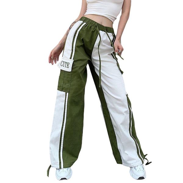 women fashion trousers high waist ankle-tied pants with pockets drawstring streetwear female hight quality long wide leg pants, Black;white
women fashion trousers high waist ankle-tied pants with pockets drawstring streetwear female hight quality long wide leg pants, Black;white