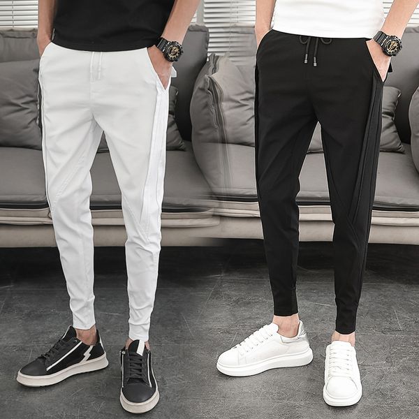 summer new korean of fashion design 2021 fine fit men hare ankle solid length all hip hop games joggers pants dtrm, Black
summer new korean of fashion design 2021 fine fit men hare ankle solid length all hip hop games joggers pants dtrm, Black