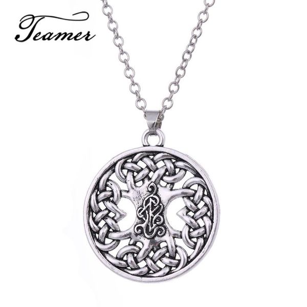pendant necklaces teamer vintage round necklace for women men link rope chain wicca irish knot charm retro jewelry a128659, Silver
pendant necklaces teamer vintage round necklace for women men link rope chain wicca irish knot charm retro jewelry a128659, Silver