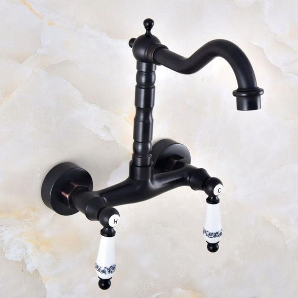 bathroom sink faucets black oil rubbed brass double hole lever handle kitchen basin faucet mixer / cold tap swivel spout 360' dnf827
bathroom sink faucets black oil rubbed brass double hole lever handle kitchen basin faucet mixer / cold tap swivel spout 360' dnf827