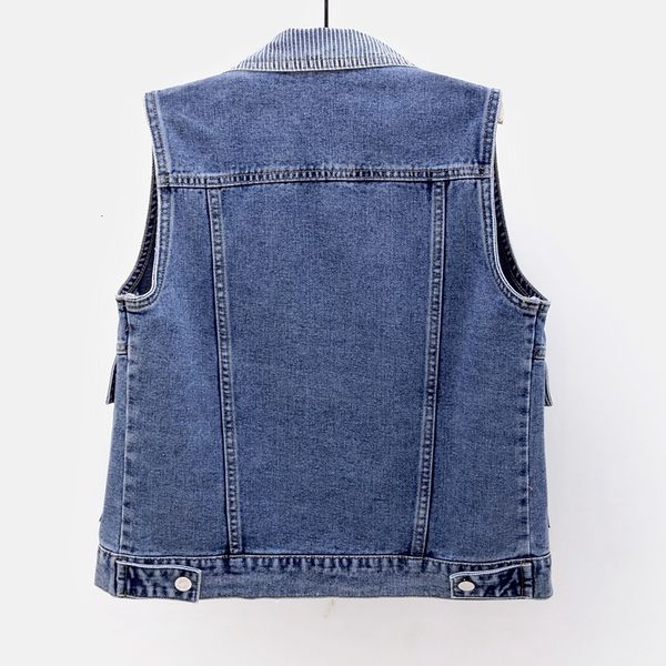 spring summer korean fashion denim women waistcoat stripe splicing big pocket jeans vest blue sleeveless jacket coat female wjc9, Black;white
spring summer korean fashion denim women waistcoat stripe splicing big pocket jeans vest blue sleeveless jacket coat female wjc9, Black;white