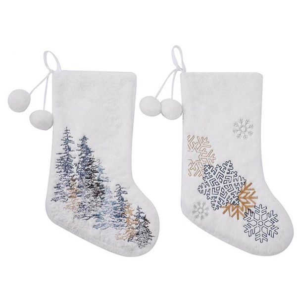christmas decorations 2pcs socks white plush stocking with snowflake small tree pattern for gift party merry holiday decoration
christmas decorations 2pcs socks white plush stocking with snowflake small tree pattern for gift party merry holiday decoration
