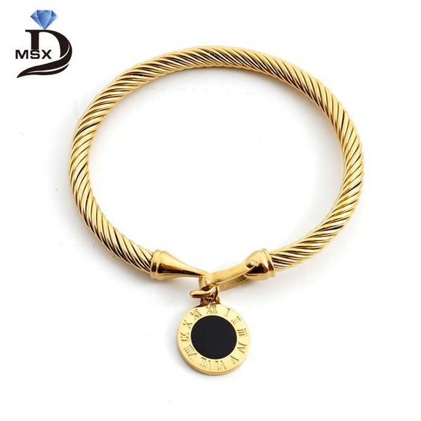 rose gold plating stainless steel woman bracelets bangles cuff adjustable trendy female engagement wedding party jewelry gift q0719, Black
rose gold plating stainless steel woman bracelets bangles cuff adjustable trendy female engagement wedding party jewelry gift q0719, Black