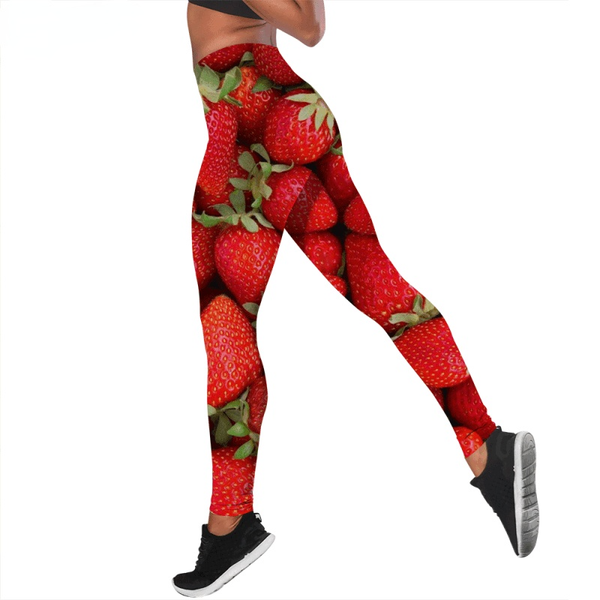 cloocl fruit strawberry women leggings ladies yoga suits sport suit 3d printed teens slim fitness clothes sets, Black
cloocl fruit strawberry women leggings ladies yoga suits sport suit 3d printed teens slim fitness clothes sets, Black