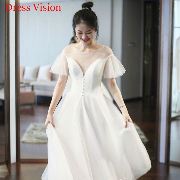 2021 o-neck short wedding robe soire mariage vestido de noiva suknia lubna brb0, White
2021 o-neck short wedding robe soire mariage vestido de noiva suknia lubna brb0, White