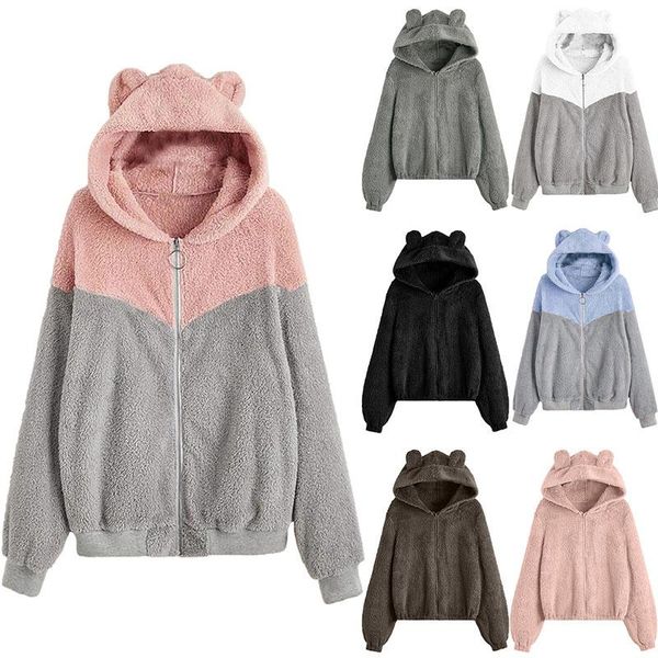 women's hoodies & sweatshirts fluffy women kawaii sweatshirt cute bear ear cap autumn winter warm pullover long sleeve outwear fleece c, Black
women's hoodies & sweatshirts fluffy women kawaii sweatshirt cute bear ear cap autumn winter warm pullover long sleeve outwear fleece c, Black