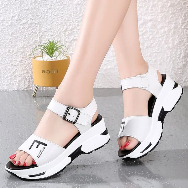 sandals summer leather women platform shoes heels high 5.5cm luxury buckle woman gladiator, Black
sandals summer leather women platform shoes heels high 5.5cm luxury buckle woman gladiator, Black
