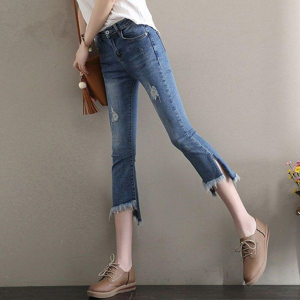 women's jeans woman pants summer cropped ripped stretch pantalones vaqueros mujer, Blue
women's jeans woman pants summer cropped ripped stretch pantalones vaqueros mujer, Blue