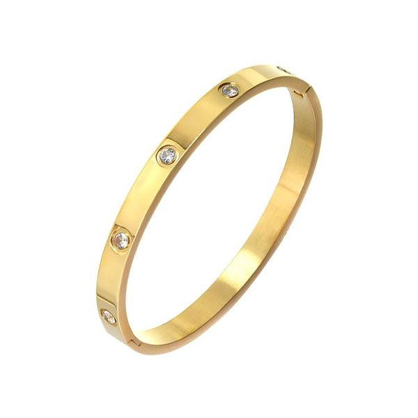 bangle crystals lover bracelets stainless steel bangles cubic zirconia women gold color brand couple female jewelry gifts, Black
bangle crystals lover bracelets stainless steel bangles cubic zirconia women gold color brand couple female jewelry gifts, Black