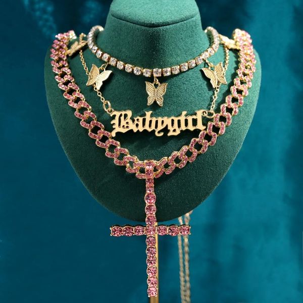chains boho cross multilayer cuban chain necklace for women letter animal butterfly rhinestone tennis pendant jewelry, Silver
chains boho cross multilayer cuban chain necklace for women letter animal butterfly rhinestone tennis pendant jewelry, Silver