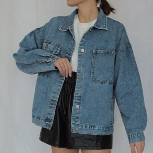 women's jackets jean jacket women clothes oversized jeans denim coat korean coats spring fall 2021 for solid casual, Black;brown
women's jackets jean jacket women clothes oversized jeans denim coat korean coats spring fall 2021 for solid casual, Black;brown